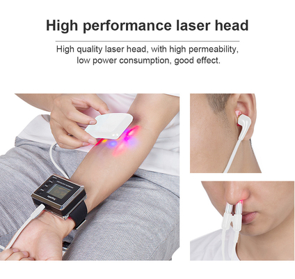 Medyczny zegarek do terapii laserowej Wielofunkcyjny zegarek do terapii laserowej niskiego poziomu na szum w uszach Zapalenie ucha nieżyt nosa
